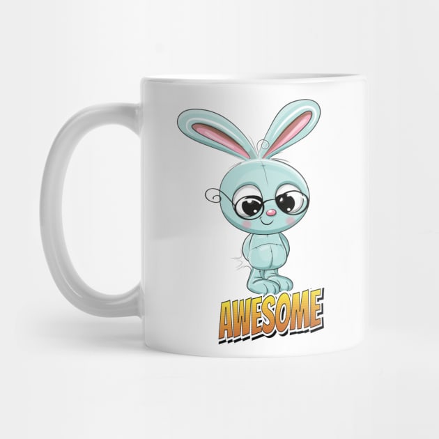 Bunny Awesome Cute Kawaii Cartoon by ProjectX23Red